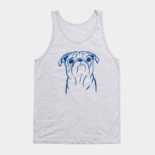 Pug (Pink and Blue) Tank Top